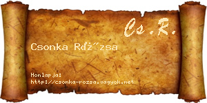 Csonka Rózsa névjegykártya